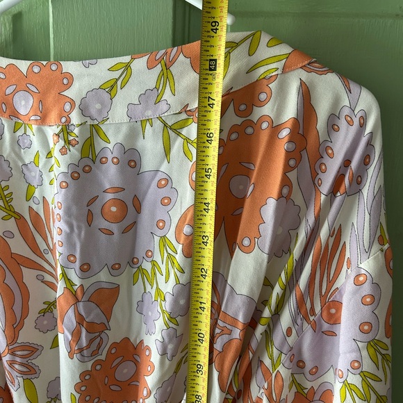 Kassatex cravings floral kimono kaftan maxi lounge wrap dress robe sz 2 large - Picture 7 of 10